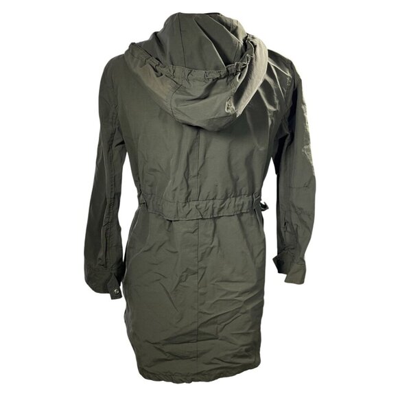 J Crews Women's Military Jacket Green Anorak Lightweight Hooded XXSP Petite - Picture 3 of 6
